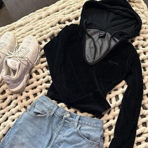 Urban Outfitters Black Hooded Sweatshirt